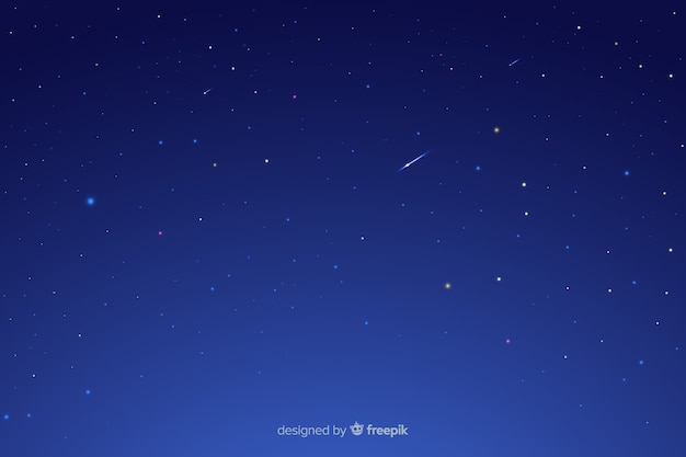Sternenreiche Nacht mit fallenden Sternen