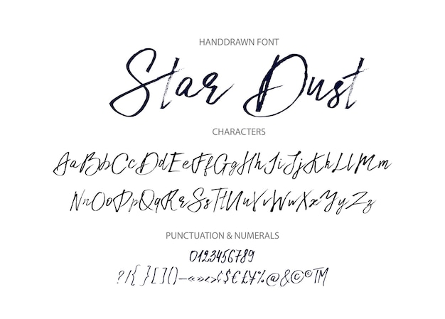 Sternenstaub Handgezeichnete Vektorschrift