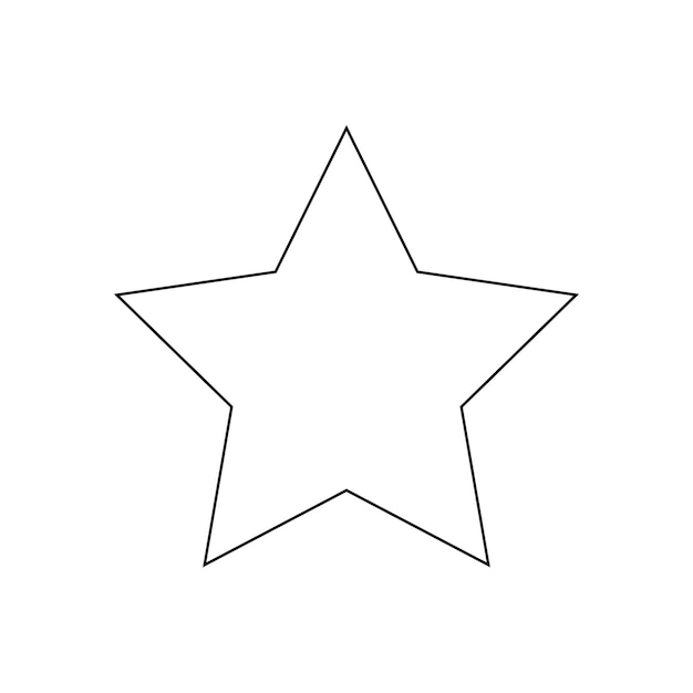 Sternsymbol auf weißem Hintergrund