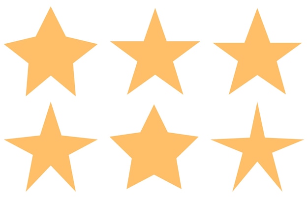 Sternsymbol Satz von Sternpiktogrammen Vektorillustration