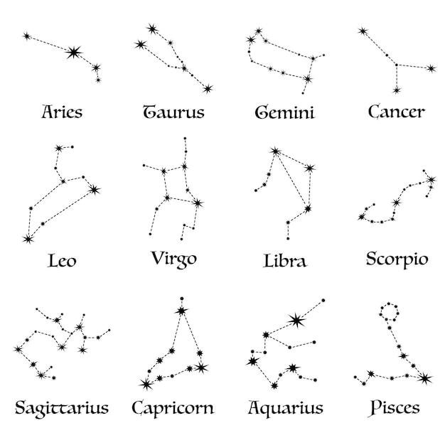 Vektor sternzeichen-konstellationen