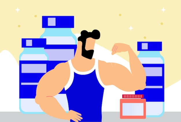 Steroid-Konzept-Illustration stilvoll und schön