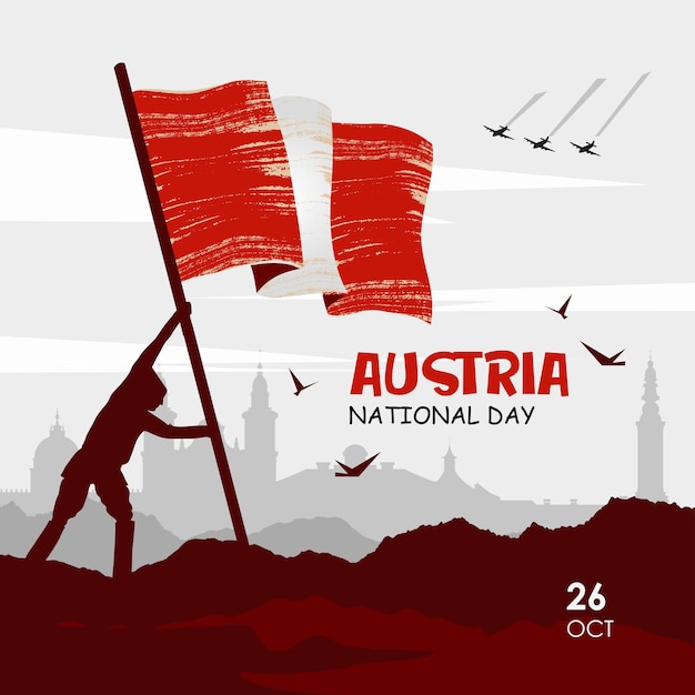 Österreich Nationalfeiertag Illustration Design