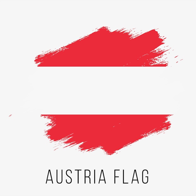 Österreich-Vektor-Flagge. Österreich-Flagge für den Unabhängigkeitstag. Grunge-Österreich-Flagge