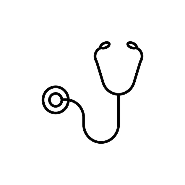 Stethoskop-Ikonensatz Arzt Herzdiagnose Stethoskop Vektor-Symbol Arzt medizinische Ausrüstung Werkzeugzeichen