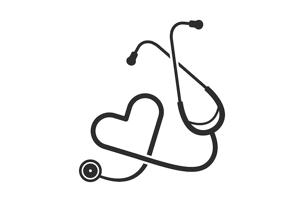 Stethoskop-Vektor Medizinische Werkzeuge Vektor-Stethoskop-Illustration Arzt Krankenschwester Gesundheit