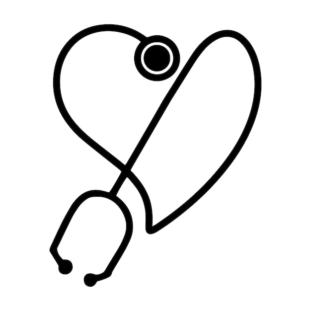 Stetoskop-Logo-Symbol-Vektor-flache Design-Vorlage