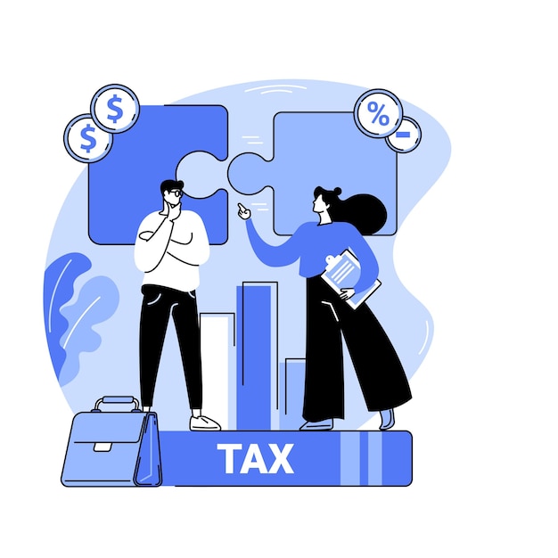 Steuerberater isoliert cartoon-vektor-illustrationen