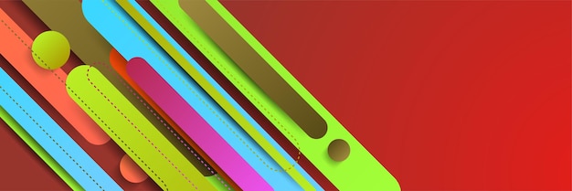 Stick gradientred grün orange bunt Abstraktes Design-Banner