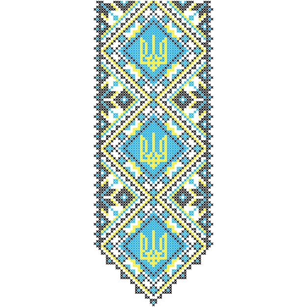 Stickerei. Ukrainische nationale Ornamentdekoration. Vektor-Illustration