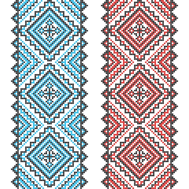 Stickerei. ukrainische nationale ornamentdekoration. vektor-illustration