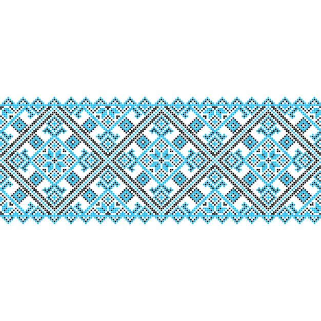Stickerei. Ukrainische nationale Ornamentdekoration. Vektor-Illustration