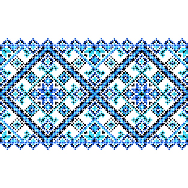 Stickerei. Ukrainische nationale Ornamentdekoration. Vektor-Illustration