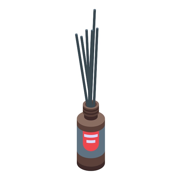 Sticks-Diffusor-Flaschen-Symbol Isometrisches Vektor-Symbol für Sticks-Diffusor-Flaschen für Webdesign isoliert auf weißem Hintergrund