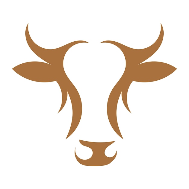 Stier-kuhkopf und horn-logo-symbole-vorlage-icons-app