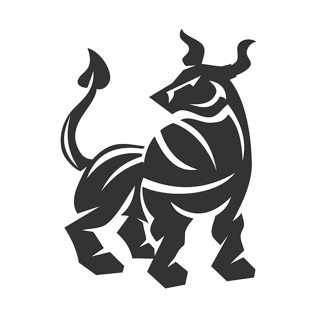 Stier stehend Symbol Illustration Markenidentität