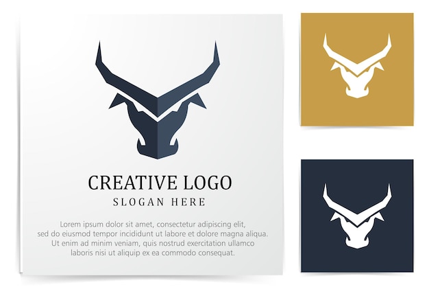 Stierkopf-logo-symbol-illustration premium-vektor