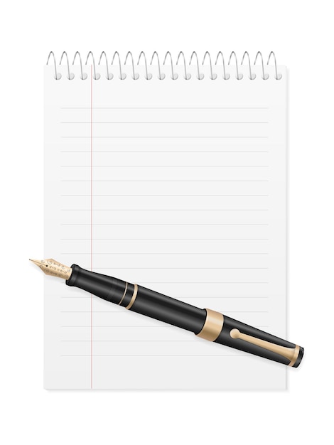 Stift auf Notizbuch