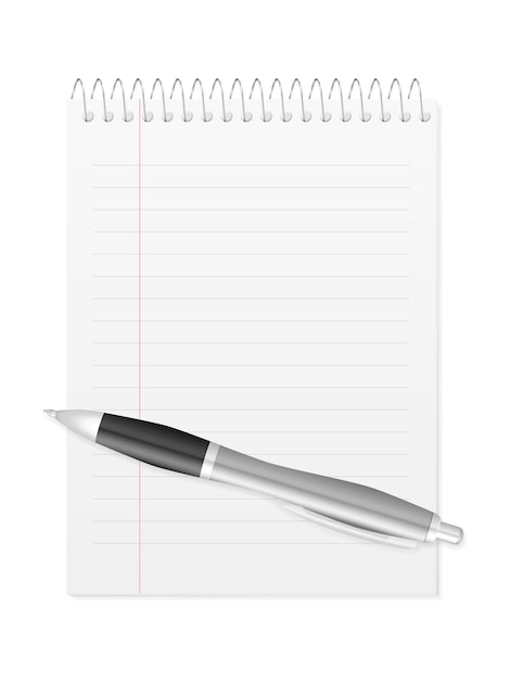 Stift auf Notizbuch