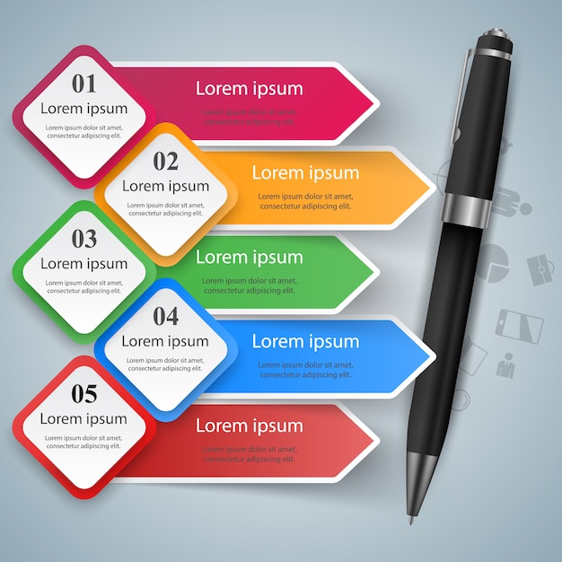 Stift-infografik