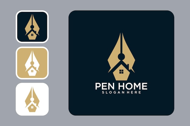 Stift mit Home-Logo-Design