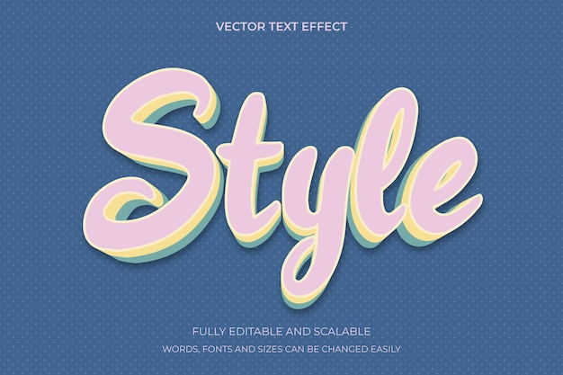 Vektor stil 3d-bearbeitbarer photoshop-text-effekt-stil mit modernem hintergrund