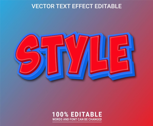 Stil editierbarer Texteffektvektor