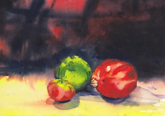 Stillleben froots aquarell hintergrund