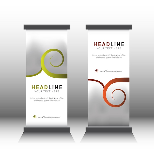 Stilvolle Roll-up-Banner-Designvorlage