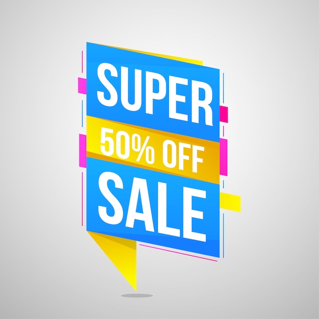 Stilvolle super sale angebot banner label