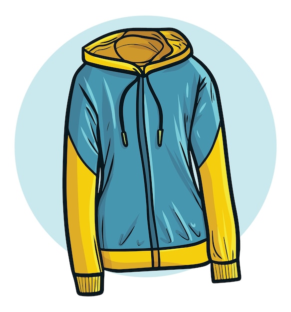 Stilvolle tosca-orange-hoodie-cartoon-illustration