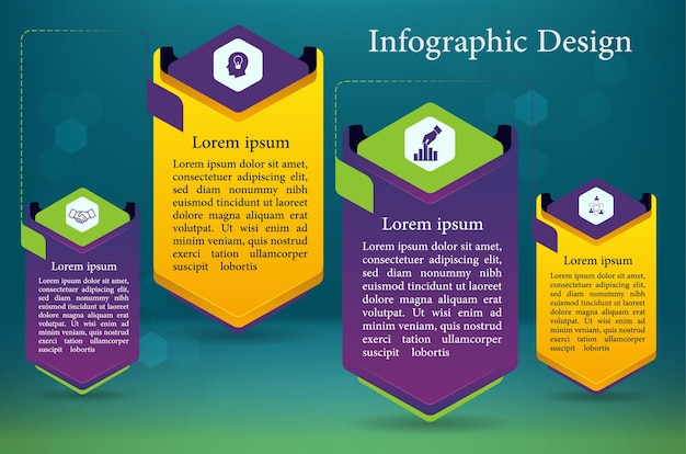 Stilvoller Infografik-Premium-Vektor