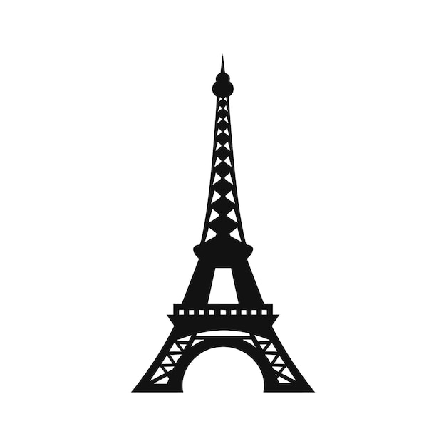 Stilvolles Eiffelturm-Vektorsymbol in Paris