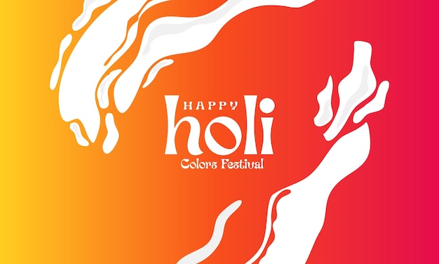 Vektor stilvolles, glückliches, farbenfrohes holi-festival-banner-design