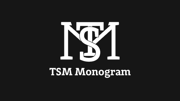 Stm-monogramm-buchstabenname initialen-logo-design-vorlage