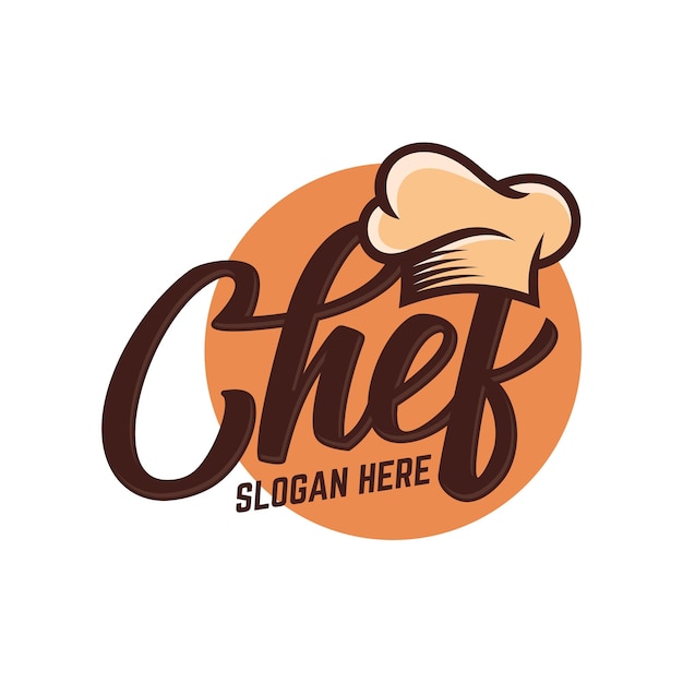 Stock-illustrationsvorlage für das logo des chef-restaurant-abzeichens