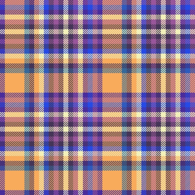 Stoff-Hintergrund-Check-Muster, Vektor-Plaid, Textil-Tartan-Textur nahtlos