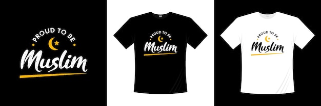 stolz darauf, muslimische Typografie T-Shirt Design zu sein