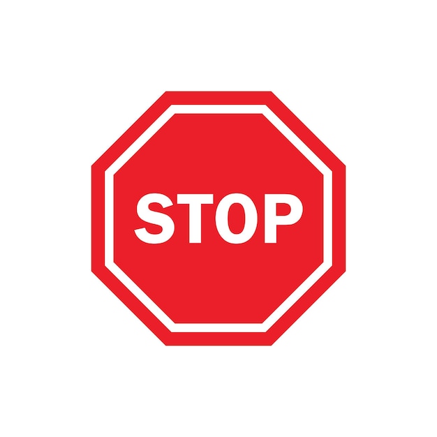 Vektor stop-schild-symbol stop-symbol vektor-illustration