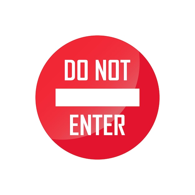 Stop-Symbol im flachen Stil Warnsymbol Vektor-Illustration auf isoliertem Hintergrund Geben Sie kein Schild ein Geschäftskonzept