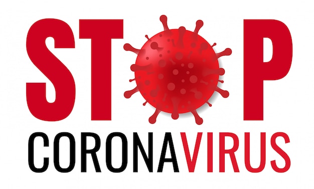 Stoppen sie das coronavirus-poster mit text