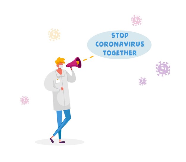 Stoppen Sie das Motivationskonzept von Coronavirus Together