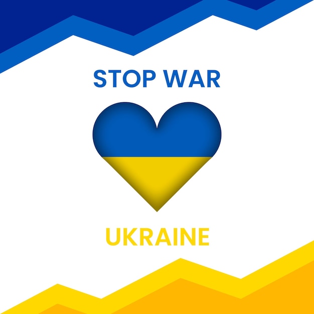 Stoppen sie krieg-ukraine-herz-design