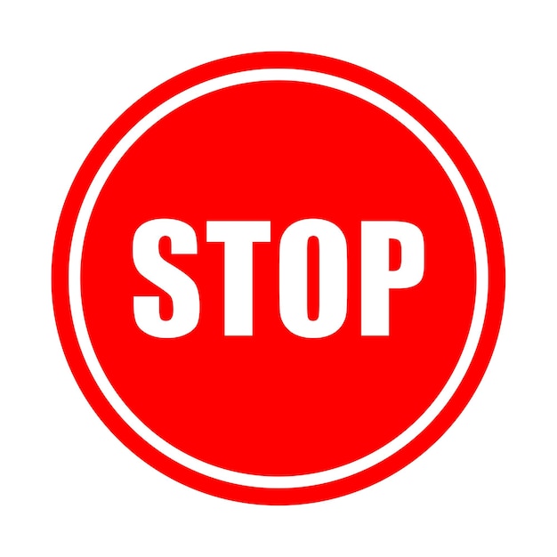 Vektor stoppschildvektor-logo-vorlage