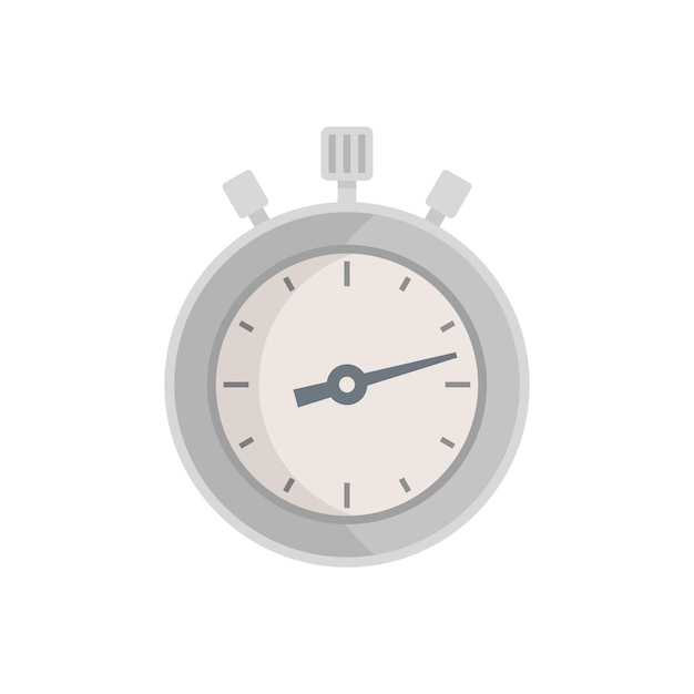 Stoppuhr-Deadline-Symbol flacher Vektor Uhr-Timer-Countdown isoliert