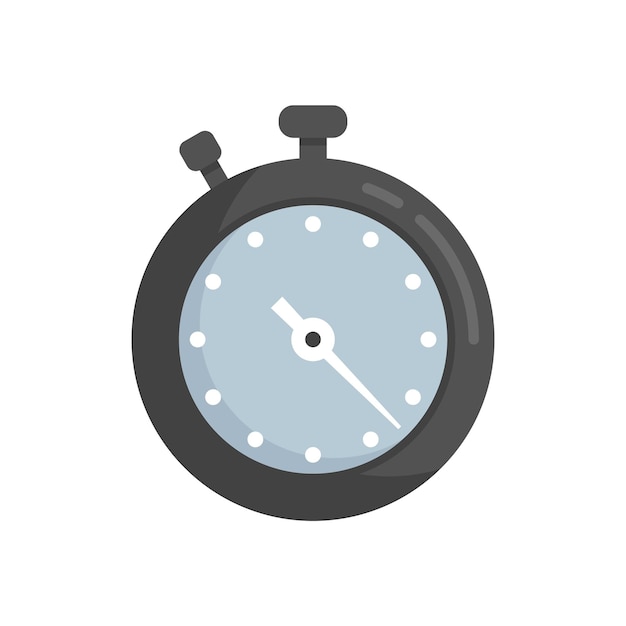 Stoppuhr-Symbol flacher Vektor Timer-Uhr Stoppuhrzeit isoliert