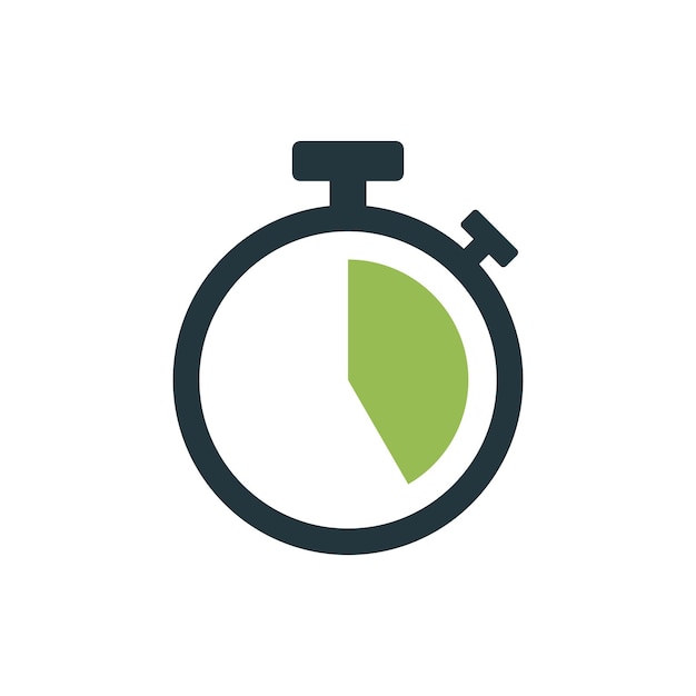 Stoppuhr-Timer-Symbol-Vektor-Vorlage