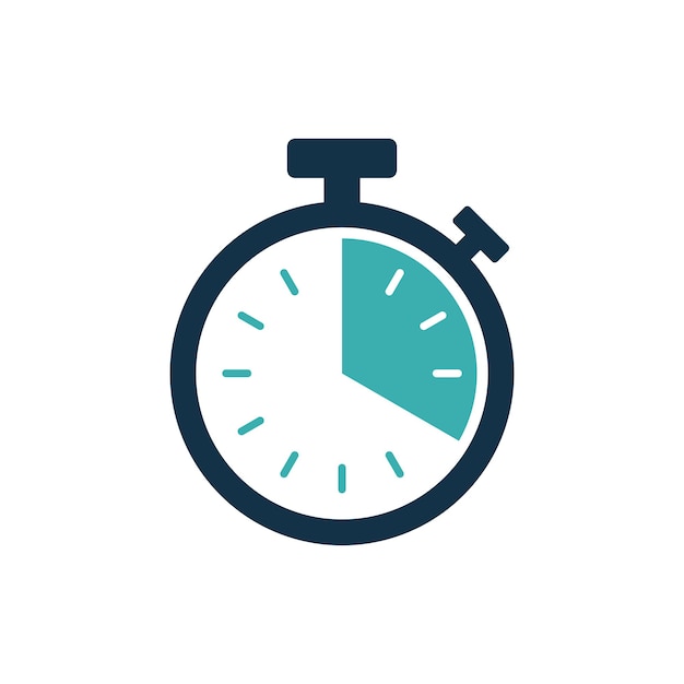 Stoppuhr-Timer-Symbol-Vektor-Vorlage