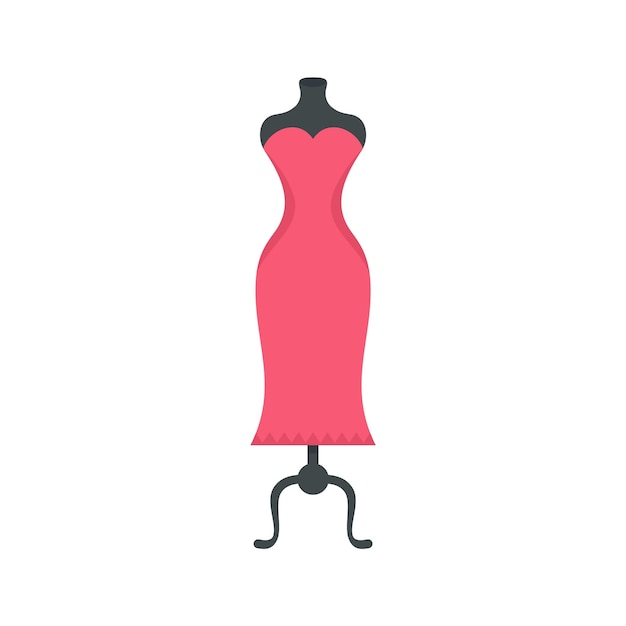 Store-Dress-Mannequin-Symbol Flache Illustration des Store-Dress-Mannequin-Vektorsymbols isoliert auf weißem Hintergrund