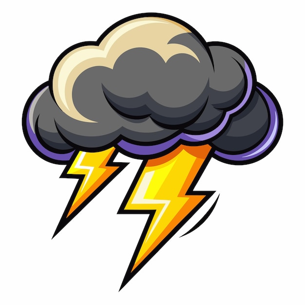 Stormcloud-Clipart-Vektorillustration im Cartoon-Stil